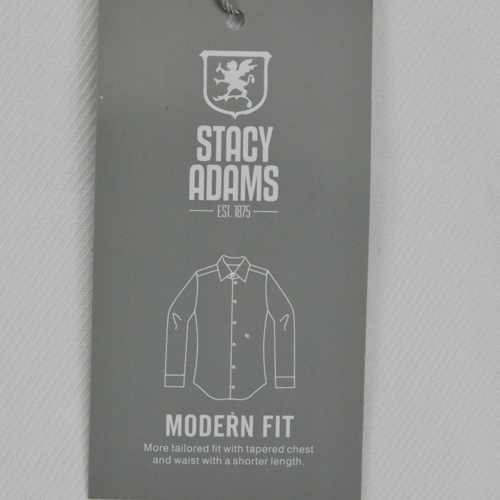 Stacy Adams Modern Fit White Dress Shirt 18 1/2 Neck 36 37 Sleeve 2XL READ - Picture 4 of 16